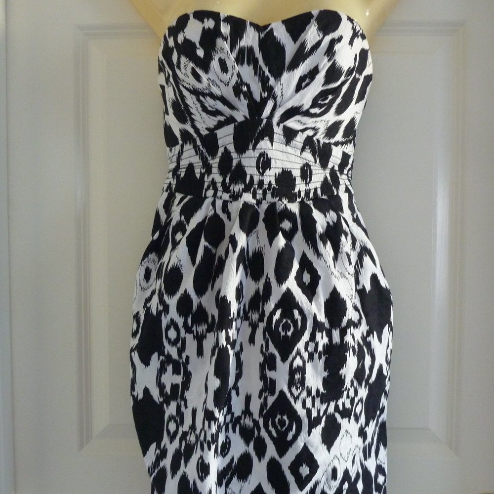 LOVE TEASE Dress Strapless Animal Print